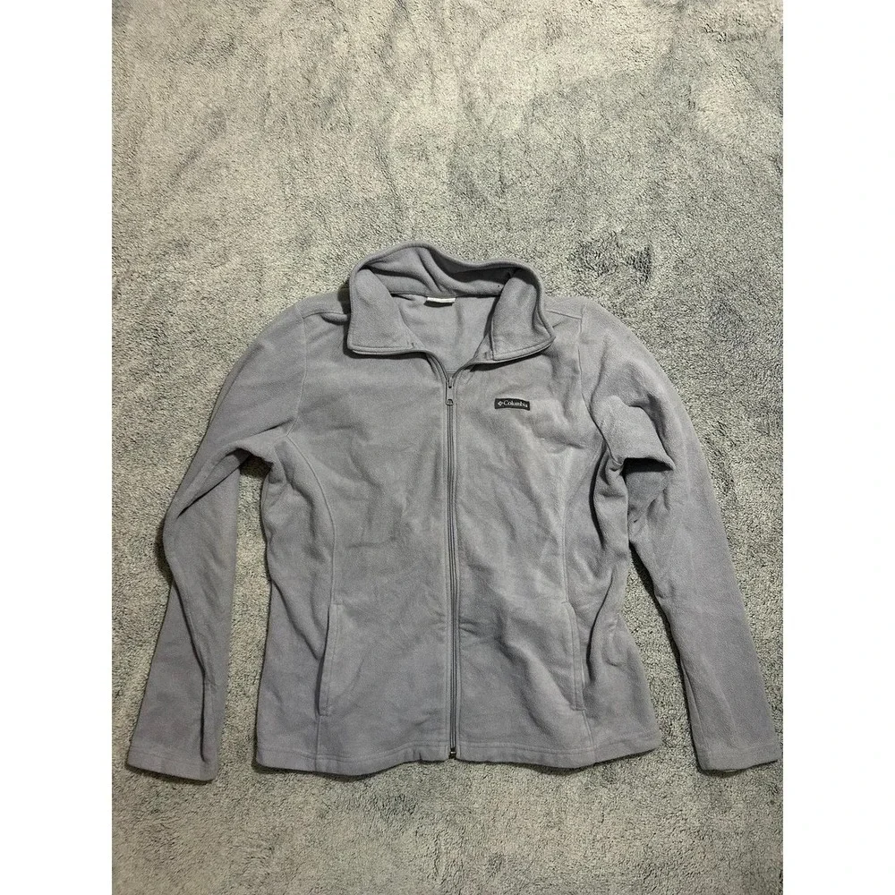 Columbia Women's XL Gray Benton Springs Full Zip Fleece Jacket Outdoor